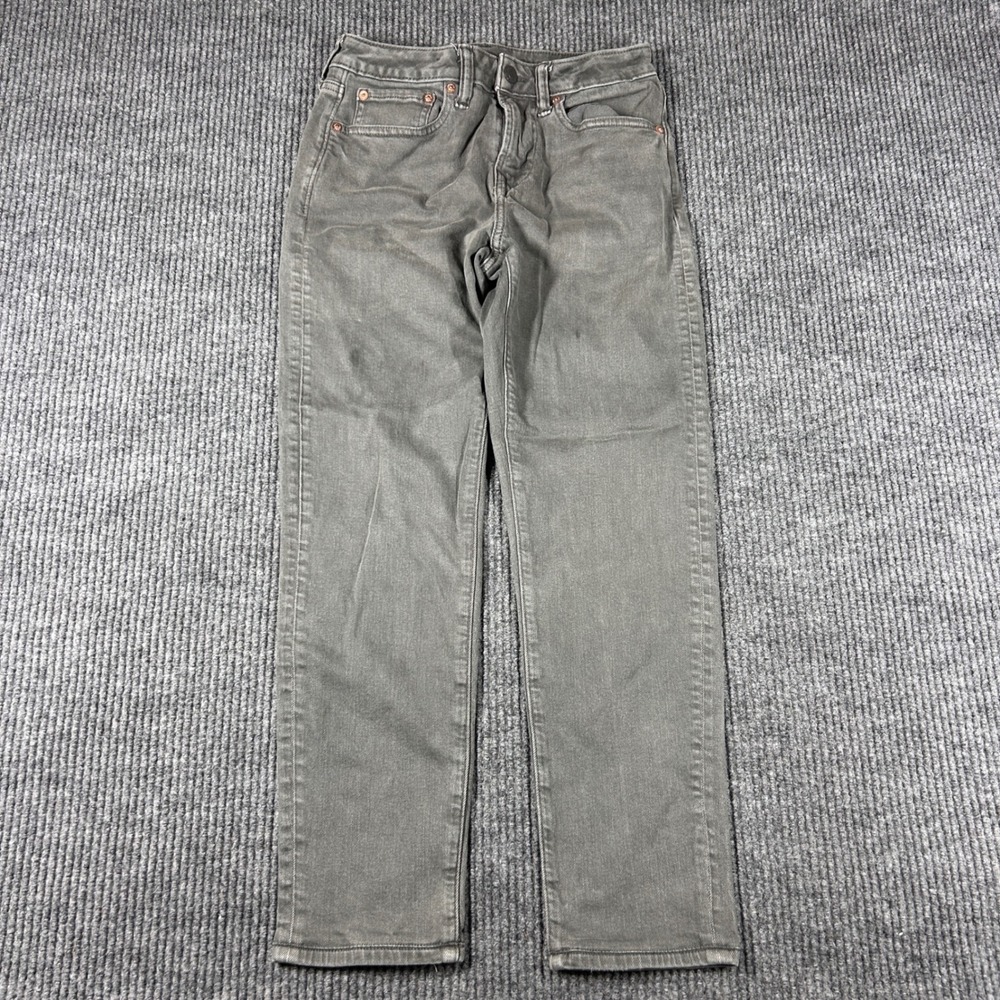American Eagle Jeans Men's 28x30 Athletic Fit Gray Denim Pants Stretch - Picture 3 of 11